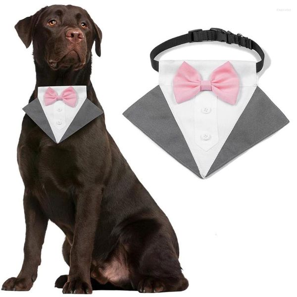 Hundebekleidung Sucado Formelle Hochzeit Bandana Halsband mit Fliege Geburtstag Kostüm verstellbar Haustier Party Smoking Kleidung Valentinstag Outfit Cosplay