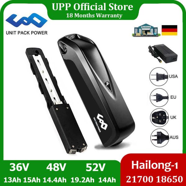 Hailong EBike Batterie LG Tesla 36V 19,2Ah 17,5Ah 15Ah 48V 14,4Ah 52V 21700 28650 Pack für Bafang TSDZ2 1000W 750W 500W 350W 250W