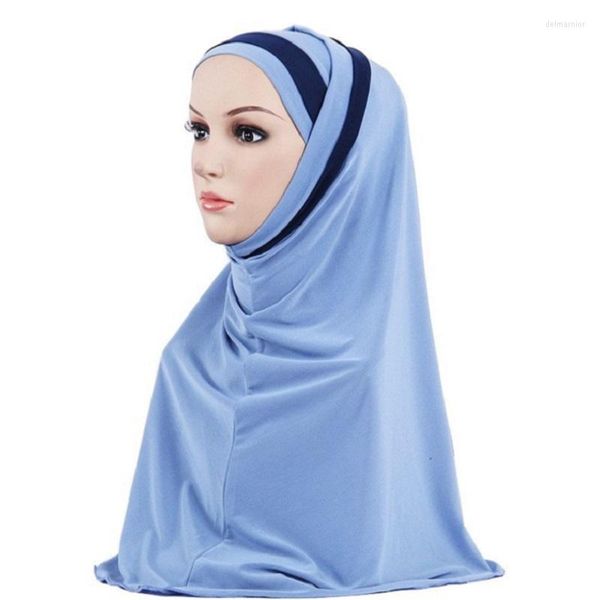 Beanies Beanie/Totenkopfkappen CharmGo 2023 Neueste Zwei Stücke Muslim Amira Hijab Plain Pull On Islamischer Schal Kopfwickel Stirnband Untertuch Hüte