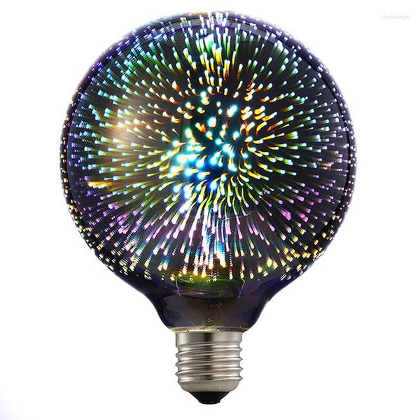 Светодиодная лампа G95 Эдисон Звездный фейерверк Ночной свет Разноцветный бомбилль стеклян