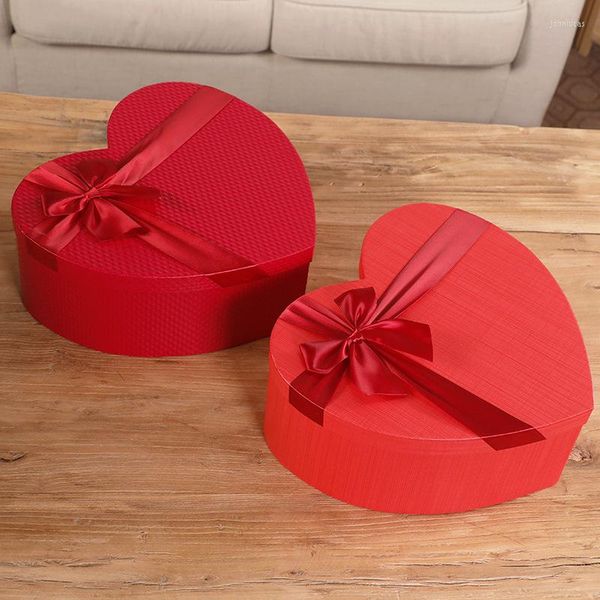 Geschenkverpackung Red herzförmige Florist Hat Kisten Candy Box Verpackung Valentinstag Weihnachten Blumen Geschenke Lebensunterhalt Vase