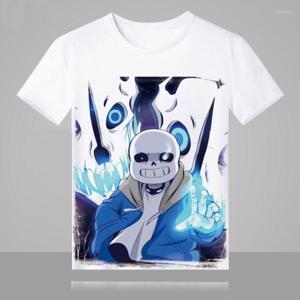 Magliette da uomo Gioco Undertale T-shirt Skull Tshirt Estate Poliestere Manica corta Uomo Donna T-shirt Top