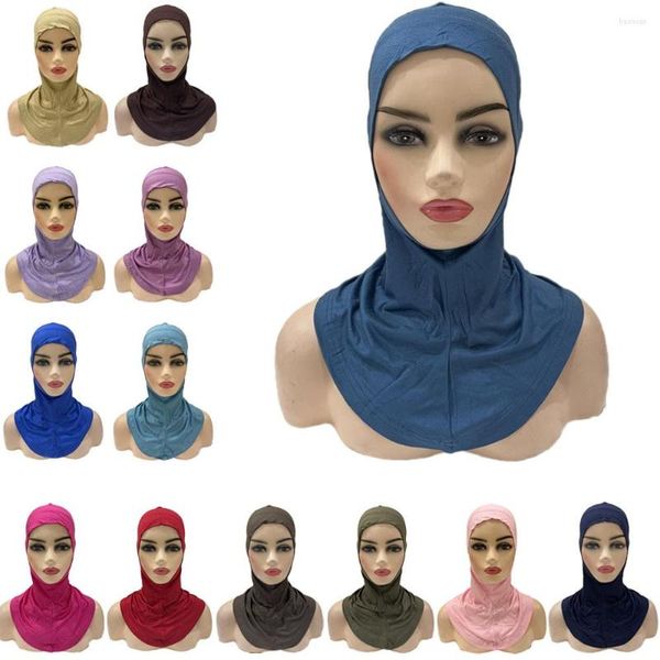 Abbigliamento etnico Musulmano Underscarf Donna Velo Hijab Cofano Sciarpa di cotone modale Turbante Testa Sciarpe Berretto Islam Cappello Turbante Mujer