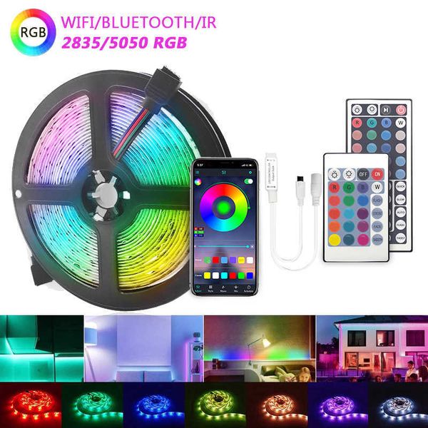 Tiras de LED 12 volts fita de gelo 5050 RGB para cozinha 18/30/60 LEDs/m crianças coloridas na sala Iluminação à prova d'água Ribbon LED P230315