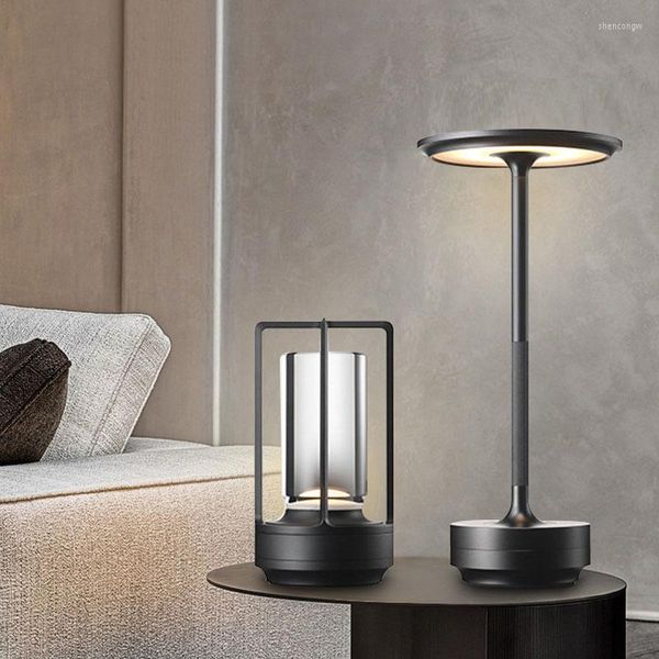 Lâmpadas de mesa LED LUDER DE CARREGA DE CARGA simples Tocável Restaurante Coffee Store Bar Atmosfera quarto NightStand Industrial