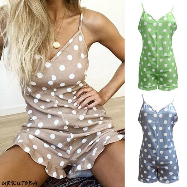 Kadın Tulumları Yükselen Kadınlar Yaz Gündelik V yaka Tatil Mini Tulum Oyunu Romper Plaj Playsuits Boyut S-XLWOMEN'ler