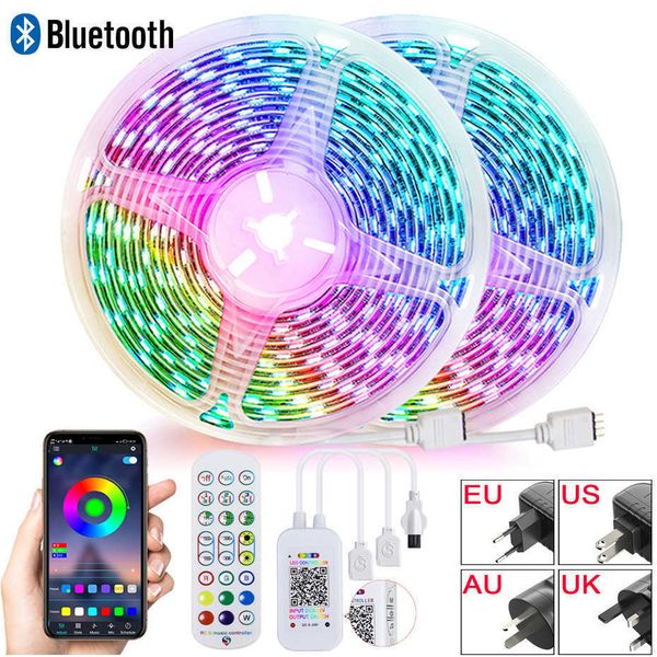 Светодиодные полоски DC12V TUYA SMART LED LED STRING Lights 5050 RGB String Light Diode Гибкая лента IR/Bluetooth/Wi -Fi Voice Control Alexa Google Home P230315