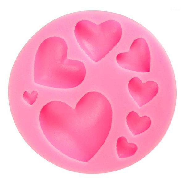 Ferramentas de bolos úteis 3D Silicone Heart Fondant Mold Decoration Craft Sugar Chocolate Baking Tool