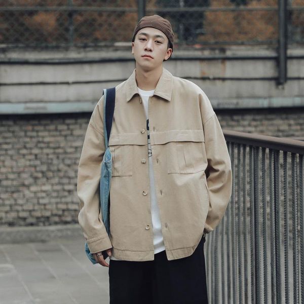 Männer Jacken Männer Jacke Und Mäntel Mann 2023 Herbst Mode Oberbekleidung Trend Lose Männliche Kleidung Japan Stil Streetwear C2258