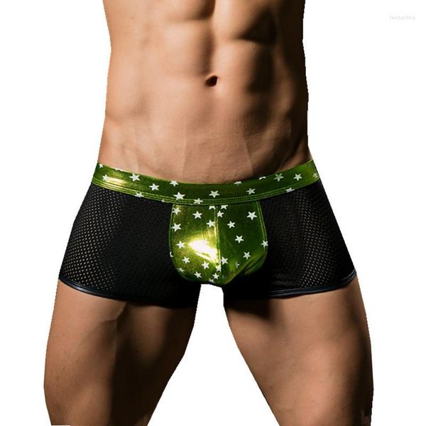 Mutande Uomo Boxer Intimo sexy Moda Gay Mesh Vita bassa Custodia per pene traspirante Pantaloni per dormire Mutandine maschili Pantaloncini