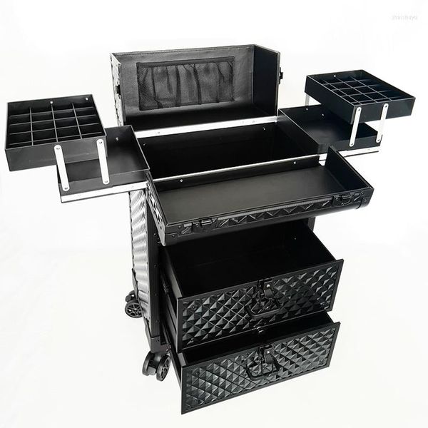 Borse portaoggetti Carrello speciale per truccatore Custodia per unghie Beauty Bagagli Ricamo Toolbox