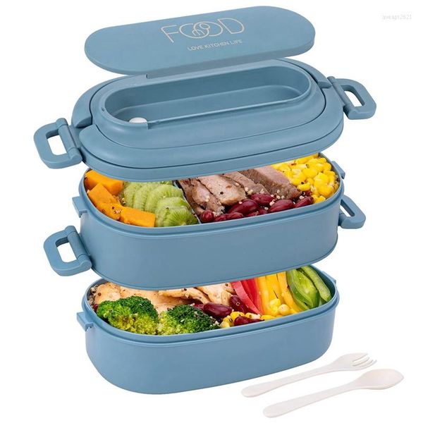 Geschirr-Sets, Lunchbox, auslaufsicher, Bento für Kinder, Erwachsene, Besteck-Set, Boxen, Kinder, Männer, Frauen, Arbeitsschulen