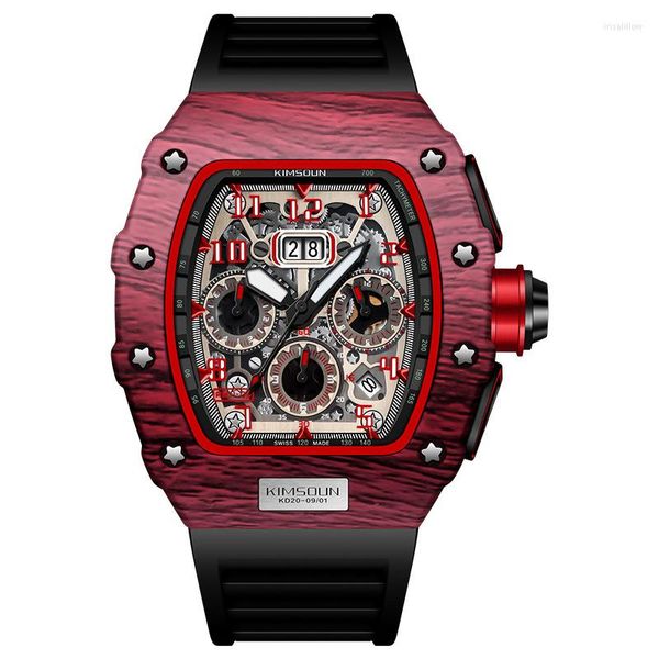 Orologi da polso Luxury Top Brand Orologio militare da uomo Cronografo Orologi sportivi da uomo Orologio da uomo a forma di tonneau Cronometro Relogio Masculino