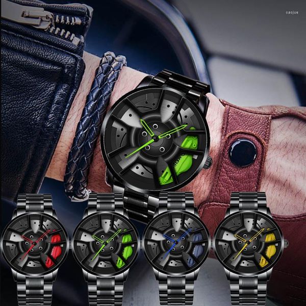 Relógios Hip Hop Watch Watch Watches Relógios Men's Advanced Design Quartz Aço inoxidável Presente de luxo Men Clock