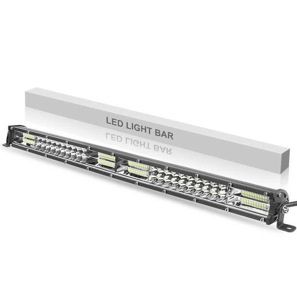 LED şeritler ince LED ışık çubuğu 20 inç 10 inç spot taşma kiriş barra SUV 4x4 için LED yol LED iş lambası 12V 24V Otomatik Sürüş Işığı P230315