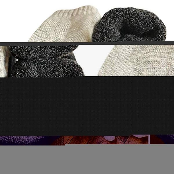 Caps de bola masculam meias de lã grossa pesadas - conforto macio e quente inverno três bola de pares