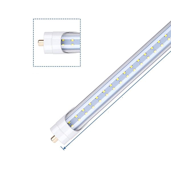 T8 LED Tubes V-shaped FA8 G13 5ft 56W AC85-265V PF0.95 SMD2835 100LM/W Lights One Single Pin Fluorescent Lamps 5000K 5500K Natural White V Shape Linear Bubls R17D Rotate