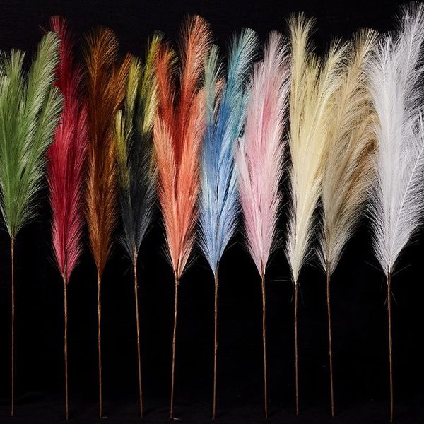 Dekorative Blumen, 10 Stück, künstliche Pflanzen, 7 Gabeln, Farbverlauf, Schilf, künstliche Federn, Hochzeit, Hintergrund, Wand, Blumenarrangement, Material, Pampas