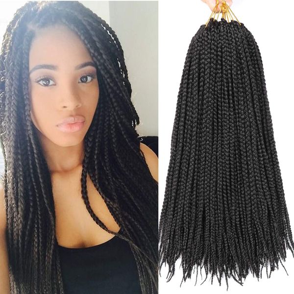 24 lange synthetische Box -Zöpfe Haare krochet Crochet Jumbo Box Braid Flechten vorgedrehtes Haar