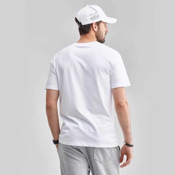 Italia Uomo Donna Designer t shirt in cotone Denim tasca jacquard manica corta Uomo Girocollo Streetwear lettera bianco nero top tees