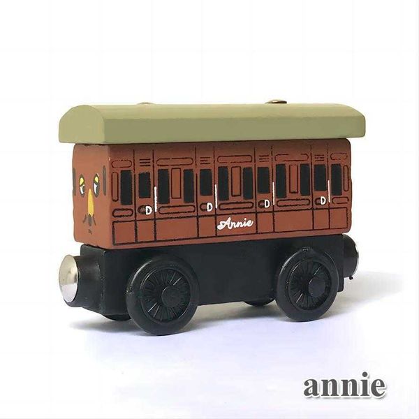 Emily Wood Train Магнитные деревянные поезда модель автомобилей игрушки, совместимая с Brio Bry Bry Tracks Railway Locomotives Toys for Child 2023