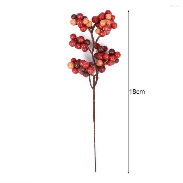 Flores decorativas 10pcs Planta artificial simulada Berry Feijas Ramos Chilas de Festival de Festival do Festival Casamento