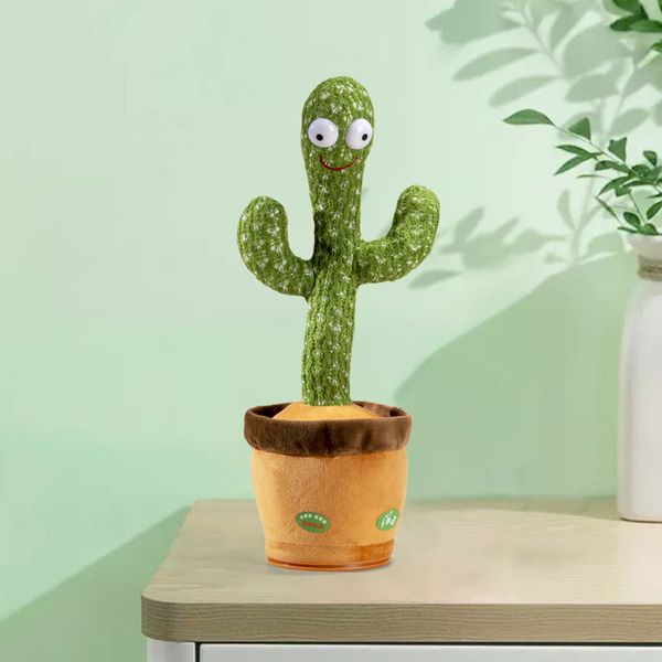 Oggetti decorativi Figurine Bel giocattolo parlante Danzante Cactus Bambola Parla Parla Registra suono Ripeti Kawaii s Bambini Bambini Educazione Regalo 230320