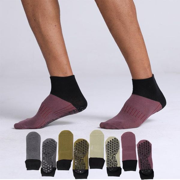 Sports Sports Basquete Yoga Men Fomente tornozelo feminino Ginástica sem deslize Ginástica Exercício Cotton Point Silicone Sock