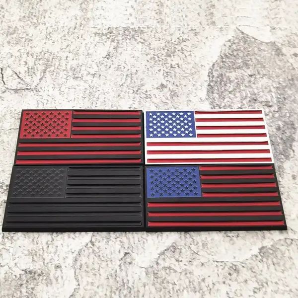 Украшение вечеринки 8,5x5см цинк сплав Американский флаг Эмблем Эмблем Метал 3D -флаг.