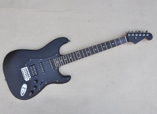 6 cordas guitarra elétrica preta foste com pickups ssh rosa -rosa braço de pau -rosa pode ser personalizado como solicitação