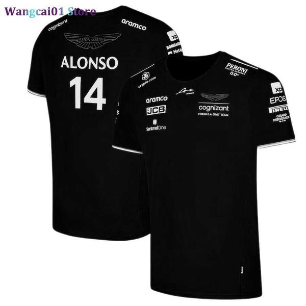 Wangcai01 Erkek Tişörtleri 2023 Aston Martin F1 Koleksiyon Erkekler Kısa Seve Crewneck T-Shirt Kapağı Moda Büyük Boy T-Shirt Yüksek Kaliteli Giyim 0320H23