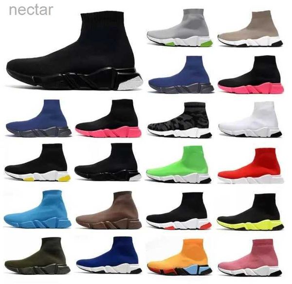 Speed ​​Meias 2023 Designer Soas sapatos casuais plataforma malha meias