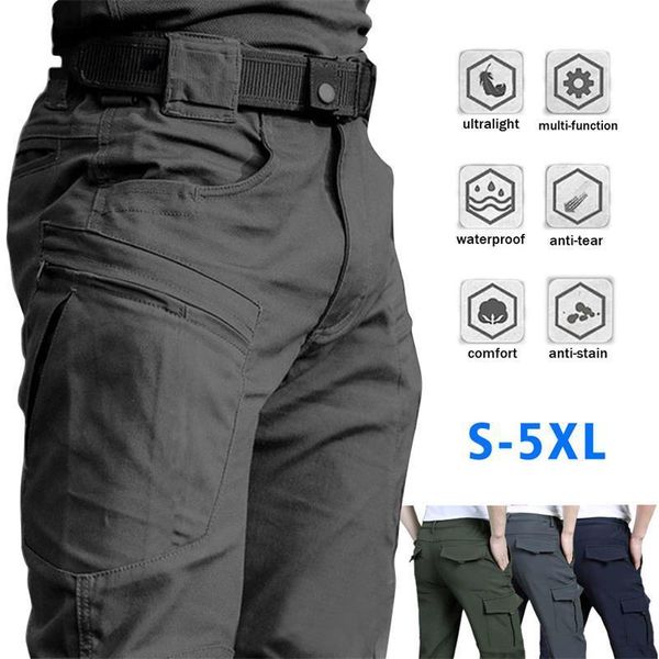 Erkek pantolon erkek taktik pantolon çoklu cep esnekliği askeri kentsel gündelik spor pantolonlar erkekler hızlı kuru kargo pantolon s-5xl 230320