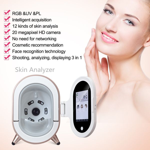 Analisador facial automático Magic Mirror Skin Skin Skin Skin Diagnóstico Sistema de 5ª Geração Máquina de Análise de Pele para Salão Spa
