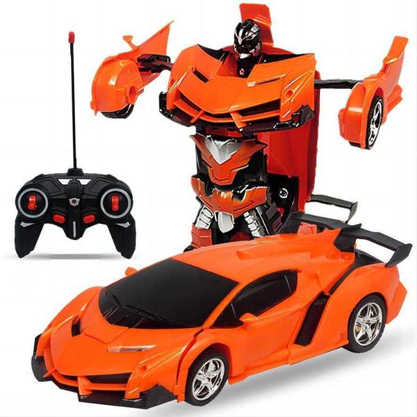 Telecomando deformazione auto ricarica induzione trasformazione King Kong robot controllo elettrico auto giocattoli per bambini 2023