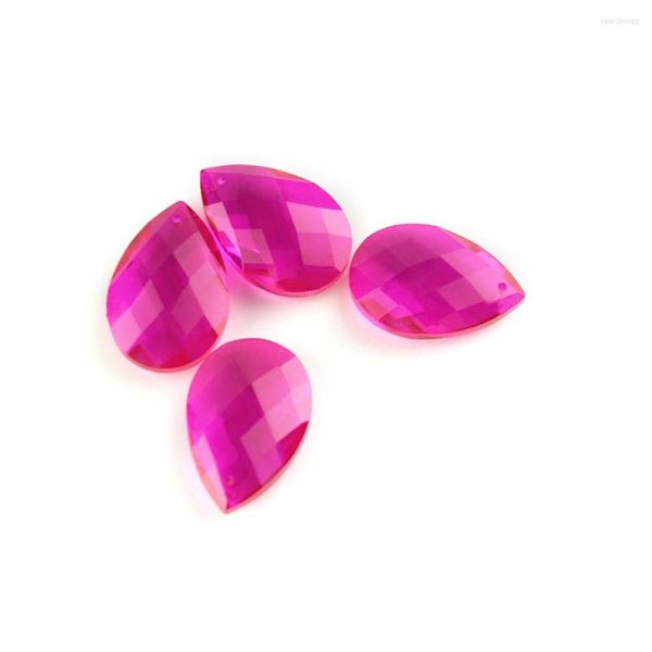 Lustre cristal 38 mm/50mm rosa lasca de vidro de vidro Prism Diy Pingente Jewelry Lighting Part for Decoration