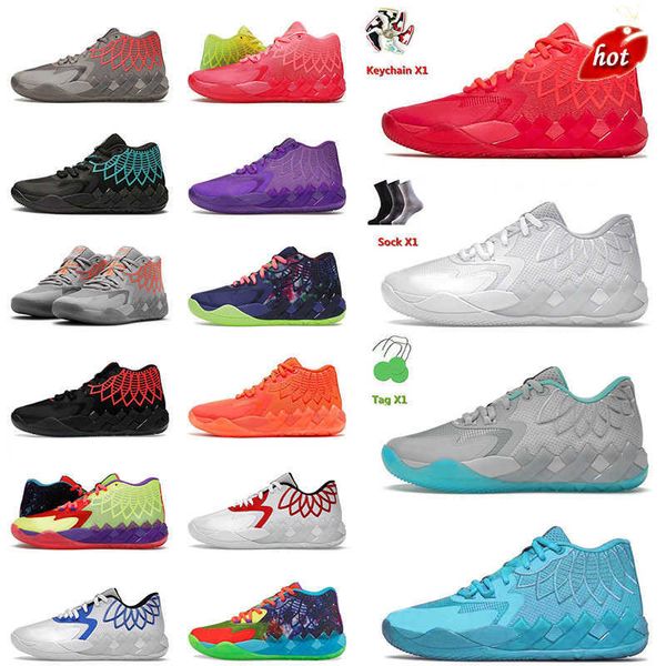 2023 Mens Authentic Basketball Shoes 1 Lamelo Ball MB.01 Black Blast Queen City All Blue Rick и Morty Galaxy Buzz Sports Shoes
