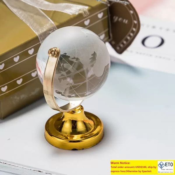 Keyifli Kristal Globe Paperweight Party Crystal Düğün Konuk DHL FedEx Hızlı Denizcilik için Hediye Hediyesi