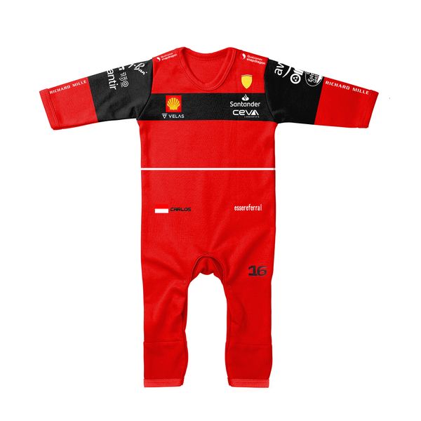 Salon Sezon Yarışı F1-75 Model 16-55 yarda Bebek Tulum Kırmızı Ekstrem Spor Fan Romper Kapalı ve Açık Giyim 230317
