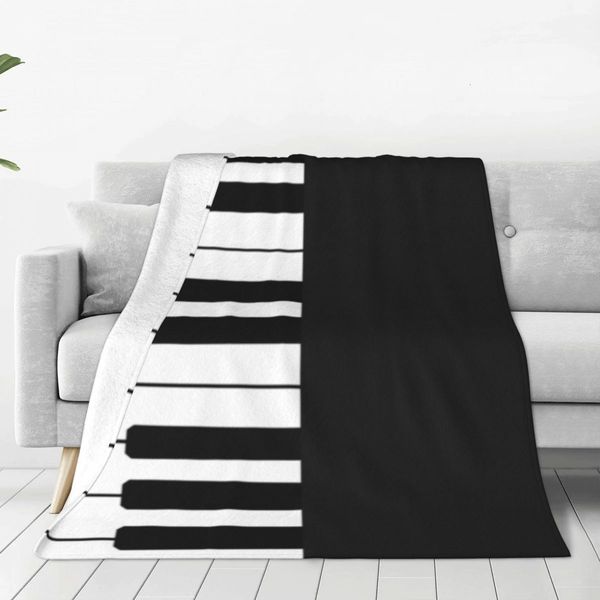 Одеяла музыкальная тема фланелевая броска одеяло пианино одеяло одеяло король королева полноразмерный
