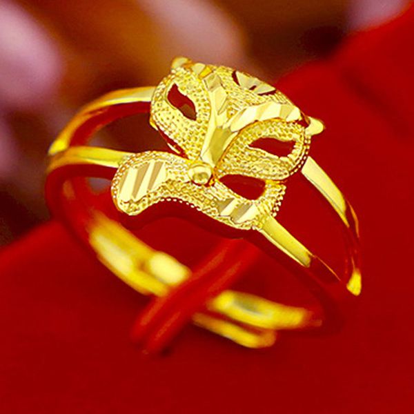 Anéis para mulheres banhadas jóias de ouro de ouro aço inoxidável anéis de lúnios Acessórios de designer de luxo para mulheres Fox Open Bouth Women's Ring YWSM00100098