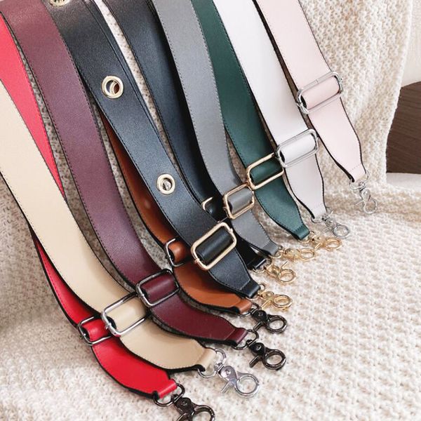 Acessórios para peças da bolsa Pu Leather Strap Women ombro Crossbody Belt ajustável Parte ampla feminina Mensageiro 230320