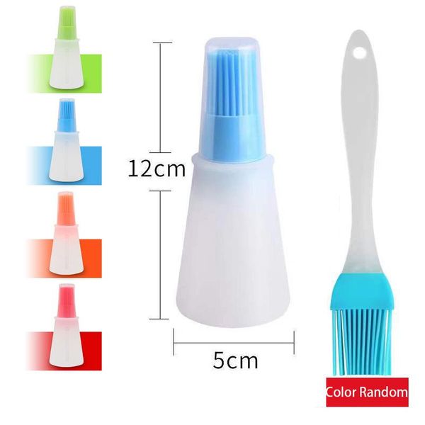 Ferramentas Acessórios Bottle portátil de óleo de silicone com pincel Grill Baking Kitchen Barbecue panqueca churrasqueira ferramenta de cozinha