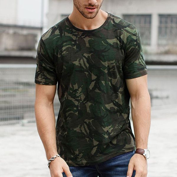 Männer T Shirts Camouflage Gedruckt Hemd O Hals Kurzarm Fitness Top T Sommer Bodybuilding Sport Gym Kleidung Camiseta hombre 2023