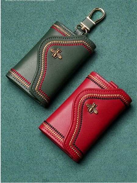 HBP portachiavi portachiavi borsa in vera pelle piccola mini semplice custodia multifunzionale per chiavi pubbliche per uomo e donna