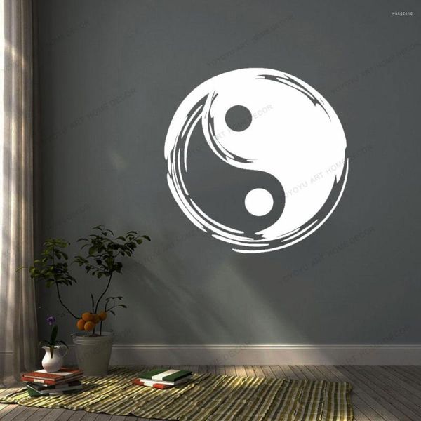 Adesivos de parede adesivos de estilo chinês para tai chi pavilhão decalques removíveis Poster de arte à prova d'água CX819