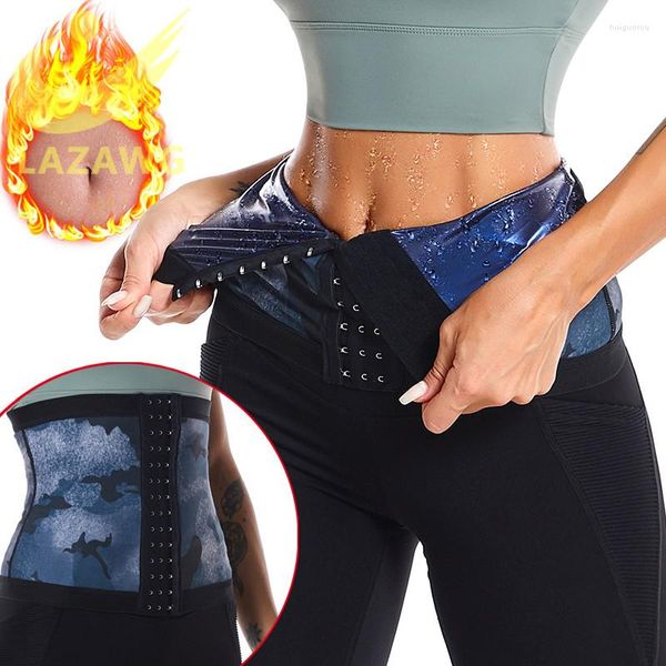 Damen Shapers LAZAWG Sauna Taillengürtel Frauen Abnehmen Bauch Schweiß Wrap Training Bauchscheide Korsett Haken Cincher Body Shaper Plus Size