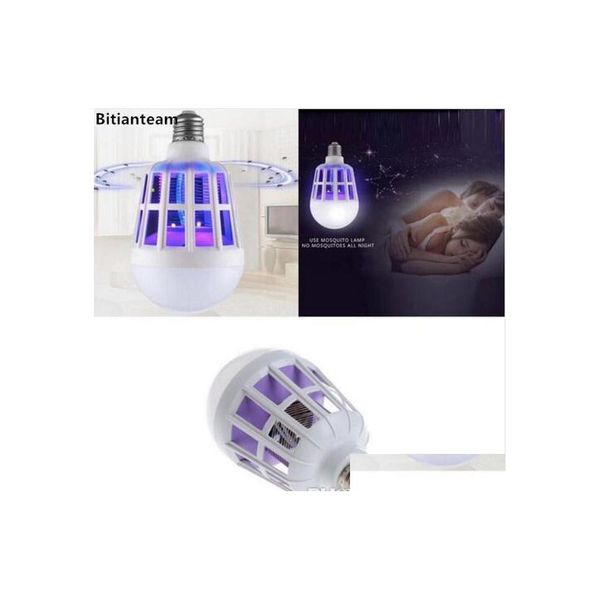 Светодиодные многофункциональные светильники E27 15W Mosquito Killer BBS Lamp Light Eco Homemosquito Electric Insect BB 110V 220V Drop Deli Dhayv