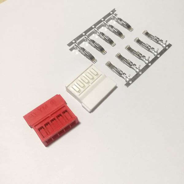 10set HDD SSD Hard Disk Drive 15p SATA Cavo di alimentazione Pin dritto Terminali filo Connettore elettrico Jack Rosso Colore bianco