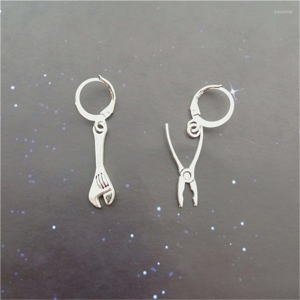 Rücken Ohrringe Schraubenschlüssel Antik Silber Farbe Geschenk für Großeltern Zange Lever Back Tool Hoop